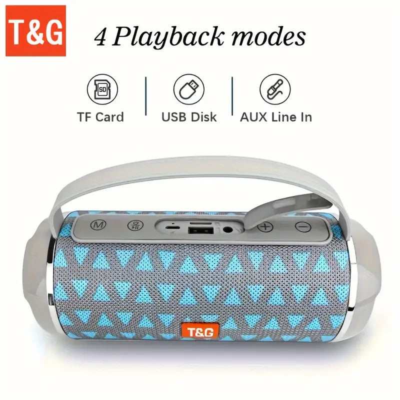 TG116C Outdoor Portable Upright Wireless Compatible Speaker, Cute Little Cube Speaker Music player, Support USB/ TF/ FM Radio Mu