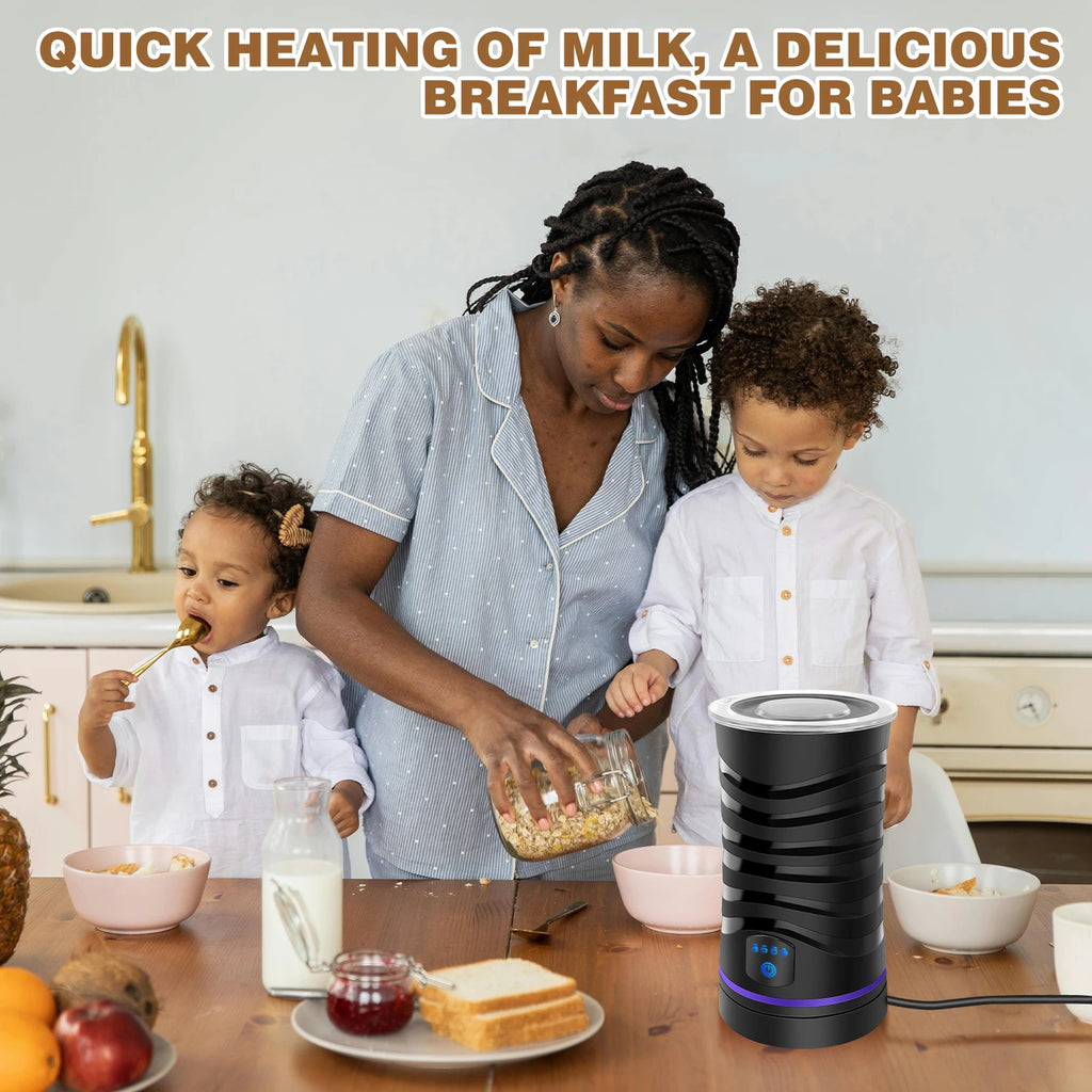 Milk Frother Electric 4 in 1 - Automatic Milk Frothers 600ml Large Capacity Milk Steamer Silent Operation Milk Heater and Warmer