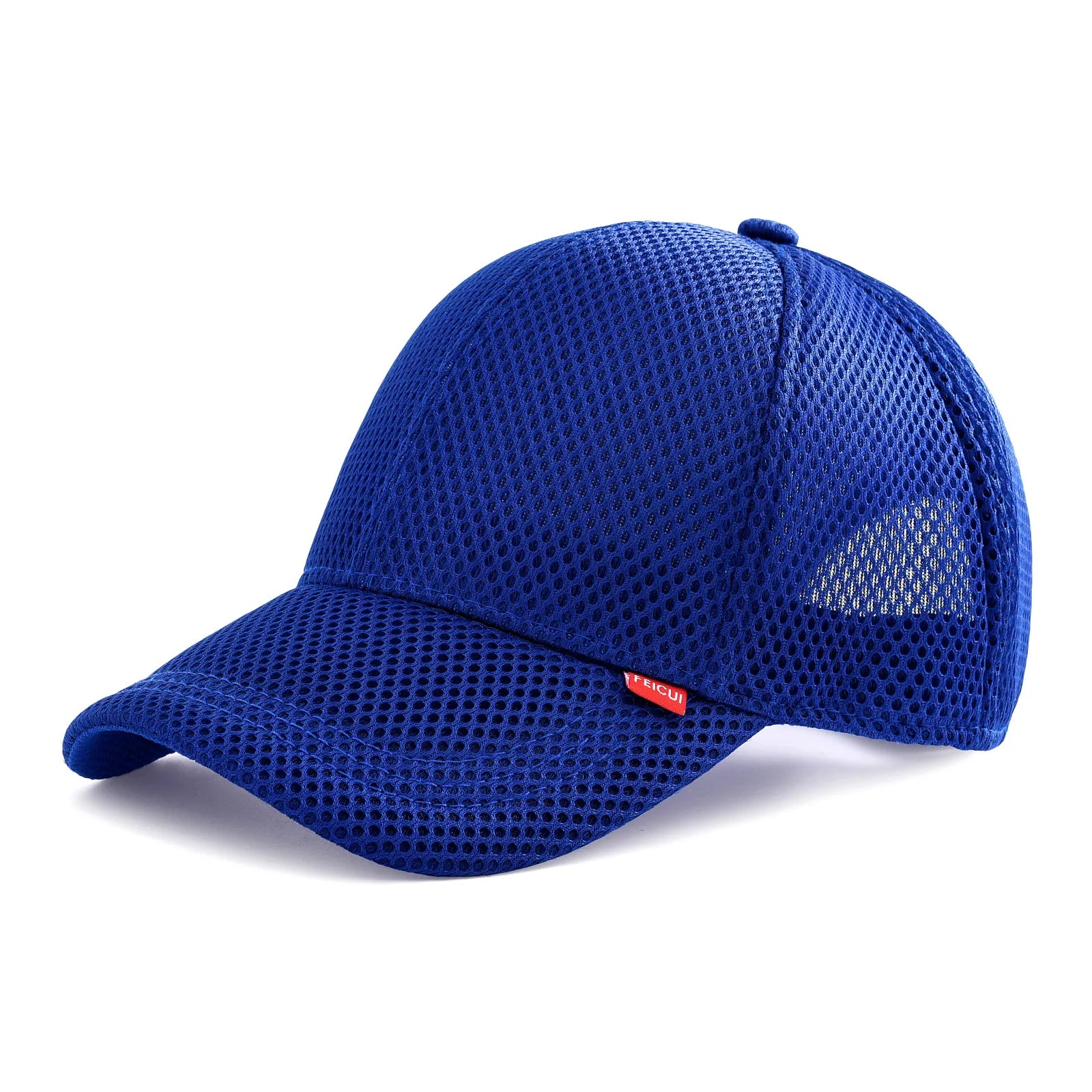 FEICUI Unisex Summer 6-Panel Baseball Cap Mesh Running Hats Pure Color Trucker Cap Breathable Outdoor Sports Quick Dry Hat