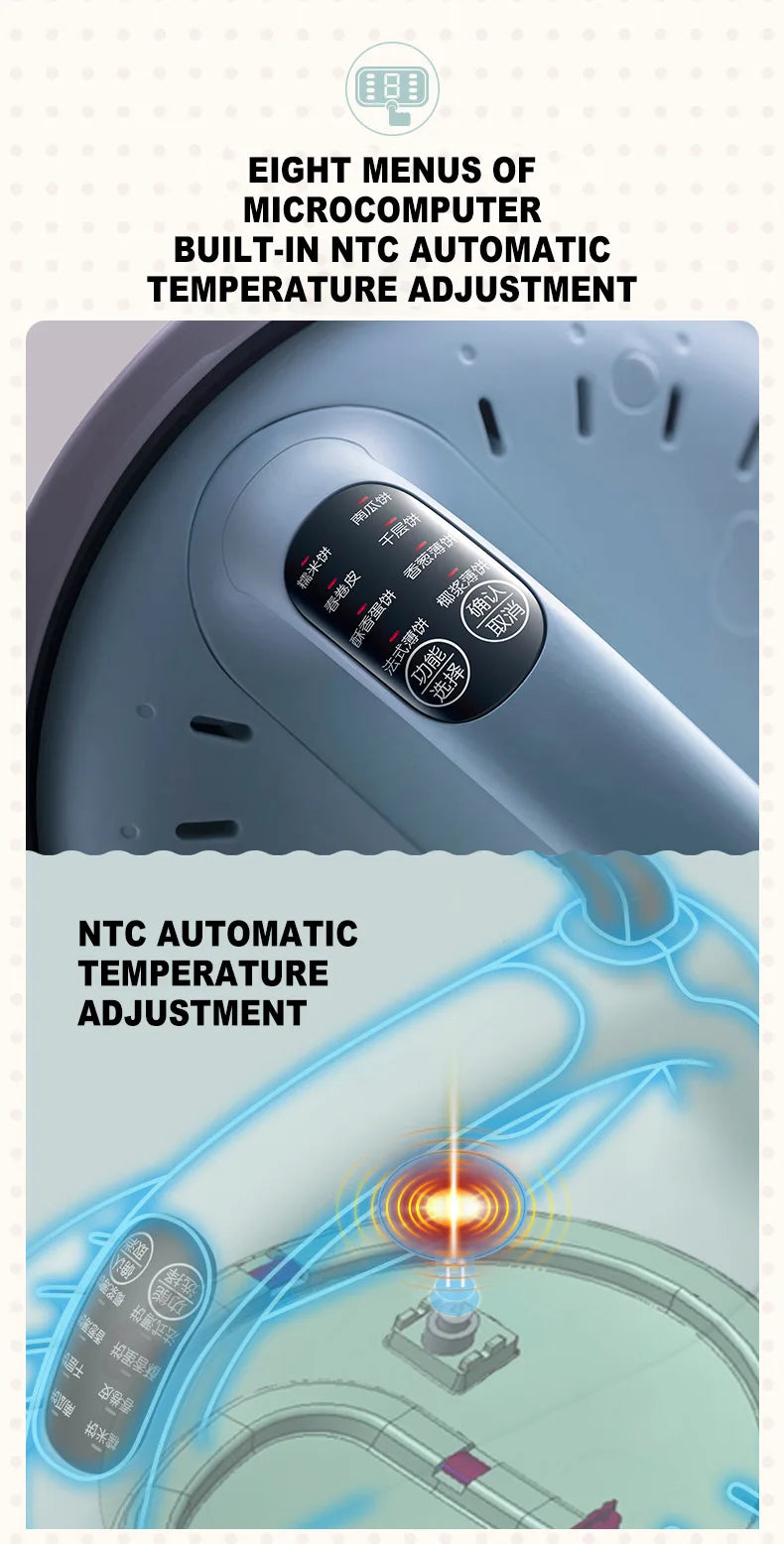 Automatic Pancake Maker Pizza Crepe Making Machine Cake Pancake Electric Baking Machine Smart Baking Pan
