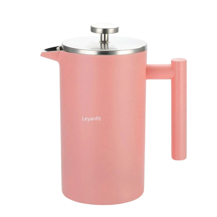 1.5L Coffee Maker French Press Stainless Steel Espresso Coffee Machine French Press Double-Wall Insulated Coffee Tea Maker Pot