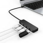 USB 2.0 Ultra-thin USB 2.0 Multi-USB 4 Port Splitter Hub Adapter Dock Expander PC Laptop Computer Accessories