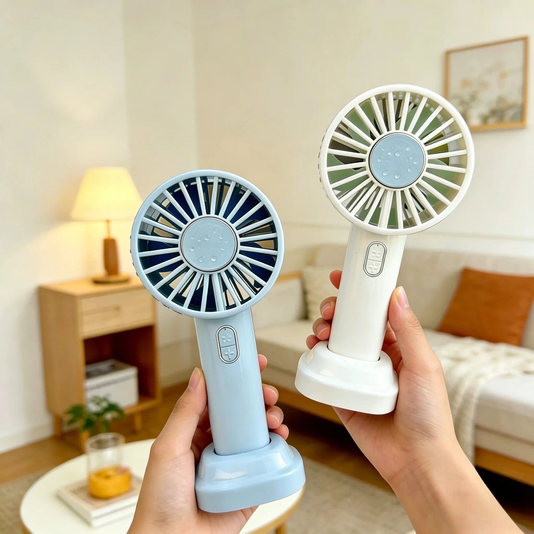 Mini Cooling Fan 3 Speed Portable Summer Refreshing Breeze Ice Pack 1800mAh Rechargeable Personal Air Conditioner Secondary image