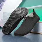 Black Water Shoes Unisex Quick Dry Non-Slip Aqua Shoes Breathable Beach Swimming Diving Wading Sneakers for Men Women Outdoor Sp