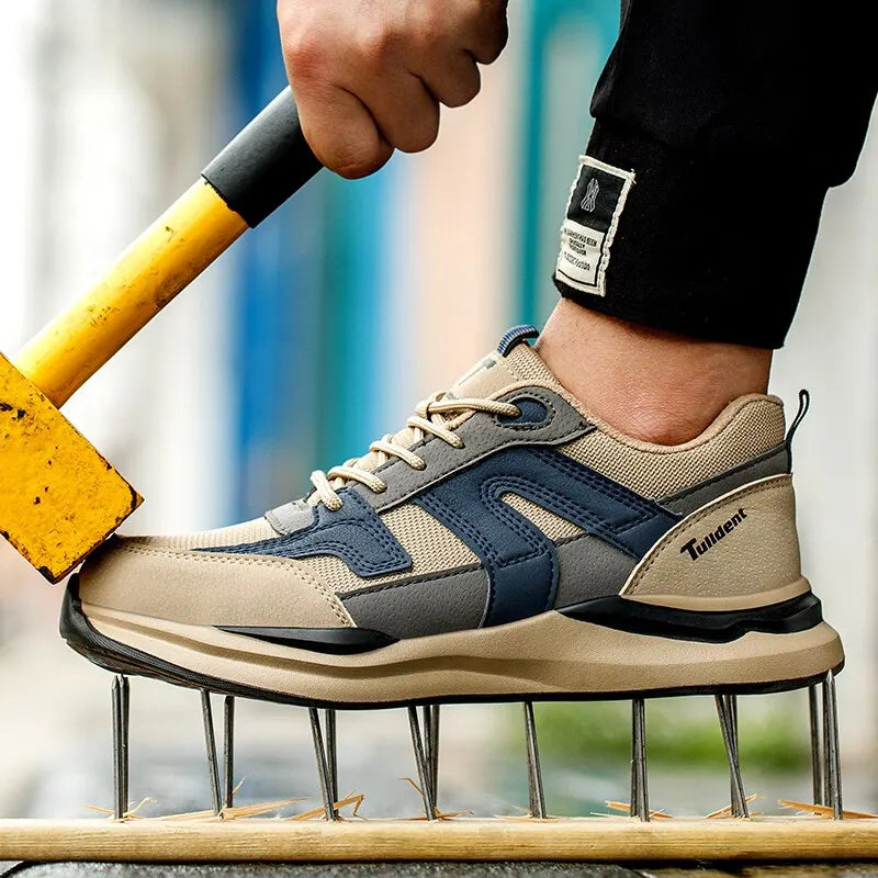 Safety Shoes Men With Steel Toe Cap Anti-smash Men Work Shoes Sneakers Light Puncture-Proof Indestructible Shoes Dropshipping Secondary image