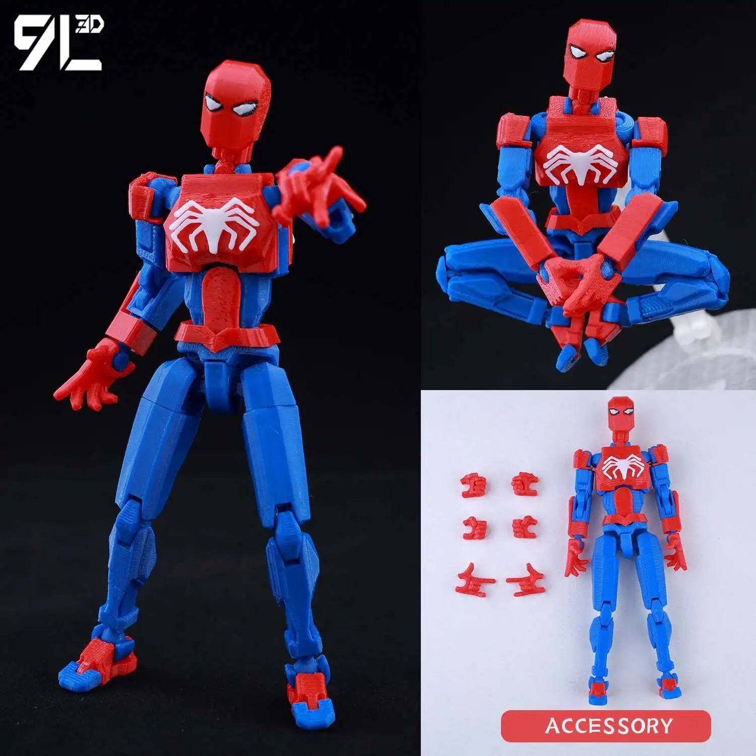 Venom Spider-Man Lucky13 Dummy13 Action Figures - 3D Printed T13 Multi-Jointed Shapeshift Mannequin Anime Collectible Toys