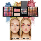 3D Matte Pearlescent Eye Shadow Plate Makeup Multi-Function Powder Blusher Makeup Set For Valentine's Day