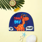 Kids Swim Cap Cartoon Pattern High Elastic Ear Protection Breathable for Pool Swimming Boys Girls Comfort Fit