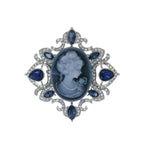 Vintage Victorian Design Queen's Cameo Brooch Pin, Antique Wedding Beauty Jewelry Gift, Elegant Style