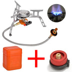 Camping Gas Stove Outdoor Tourist Burner Big Power Heater Tourism Cooker Barbecue Tourism Supplies Picnic Equipment
