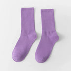 33 Colors Summer Cotton Soft Socks Happy Colorful Women's Mid-tube Stocking Fashion Trend Red Green Ankle Sox Autumn Hosiery