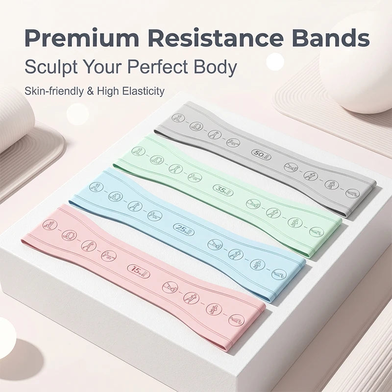 Mini Silicone Resistance Bands Set Small Stretch Exercise Loop Bands Fitness Yoga Training Equipment for Home Gym Main image