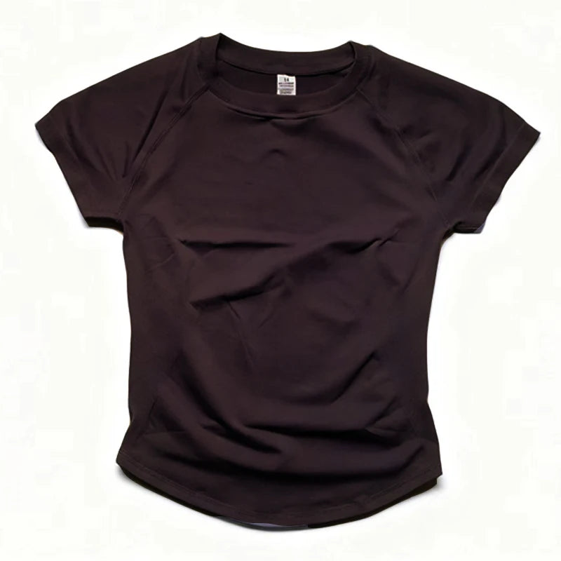 Short Sleeve Gym Top Women Clothes Yoga Top Seamless Sports Shirt Light Weight Fitness Workout Tee Sports Tops Active Wear Femme
