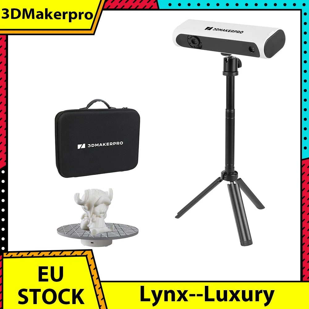 Luxury Edition 3DMakerpro Lynx 3D Scanner, 0.10mm Accuracy, 0.30mm Resolution, 10fps Frame Rate, 250x400mm Single Capture Range Main image