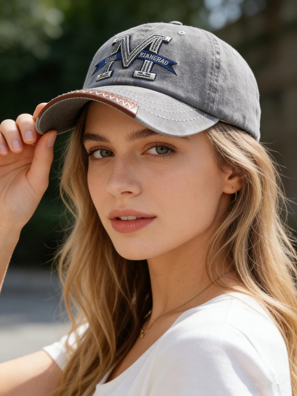 Hot Sale Unisex Baseball Cap M Letter Embroidery Dad Hat Women Men Outdoor Washed Cotton Cap