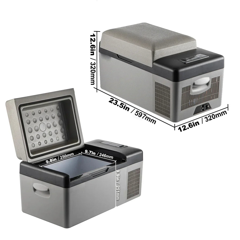 Sihao 15L-55L Portable Compressor Fridge Freezer, Mini Cooler for Outdoor Camping BBQ Picnic, Car Vehicle Refrigerator Cooler for Travel Road Trip, Electric Compressor Fridge Freezer Mini Cooler Box