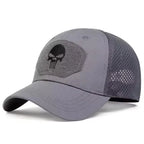 Skull Tactical Airsoft Cap Adjustable Breathable Sun Visor Trucker Hat Mesh Hunting Hiking Snapback Baseball hats gorra