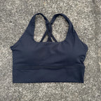 Solid Color Soft Tight Gym Yoga Underwear high strength shockproof Women Cross Back Fitness Bra Sport Top Comprehensive Butter