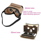 1pc Google Cardboard 3D Vr Virtual Reality Glasses For Android or Phone NEW VR Model DIY Transform Your Device Into a Big Screen