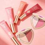 Charlotte Tilbury Lip Gloss Two Color Heart Shape Powder Blusher Highlight Spotlight Brightening Seamless Cosplay Makeup Gifts