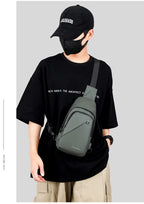 Men's Fashionable Casual Chest Bag Outdoor Cycling Waterproof Durable Sports Backpack Trendy Versatile Portable Crossbody Bag