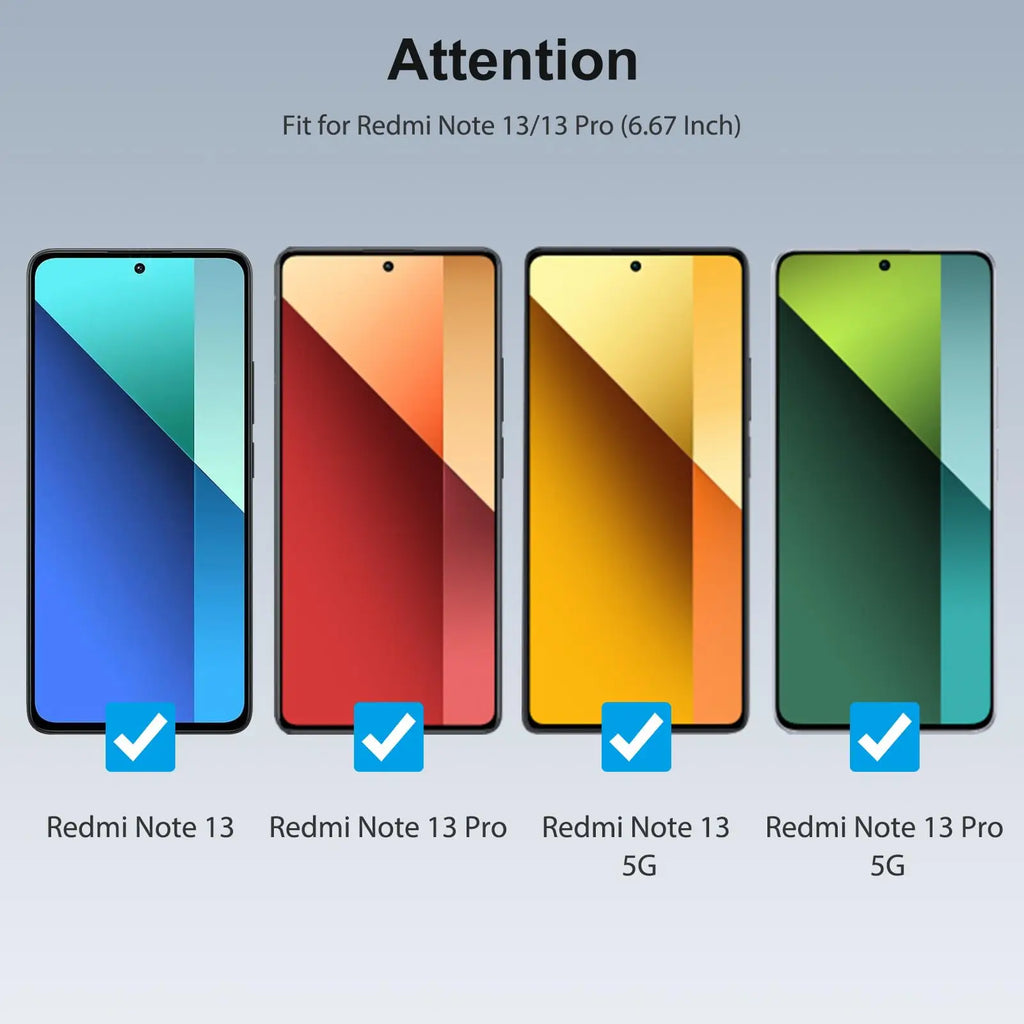 For Redmi Note 13 Pro Screen Protector 4G 5G Tempered Glass HD Crystal Clear Anti Spy Peep Privacy 9H High Aluminum