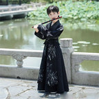 Handsome Boys' Improved Hanfu Oriental Chinese Style High-end Tang Suit Kids Performance Swordsman Traditional Ancient Costume