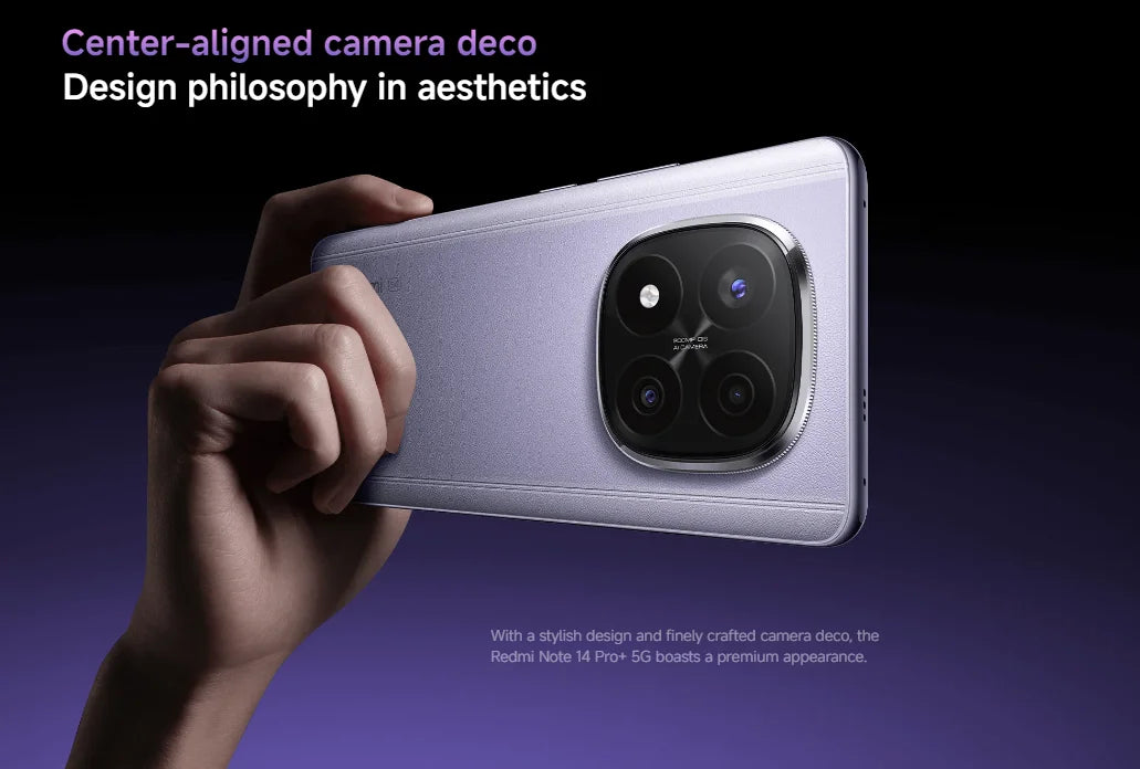 Xiaomi Redmi Note 14 Pro+ 5G Snapdragon® 7s Gen 3 IP68 Water & Dust 6.67” AMOLED display 1.5K 120Hz 5110mAh 120W 200MP Camera