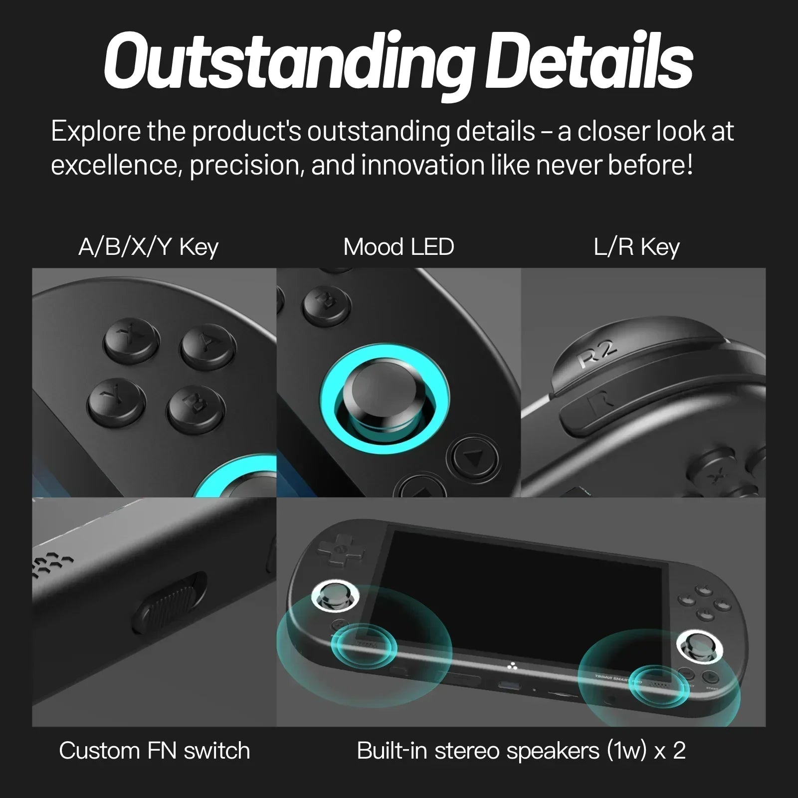 Trimui Smart Pro Handheld Game Console  4.96''IPS Screen Video Game Console Linux SystemRetro Video Game Consoles Birthday Gifts
