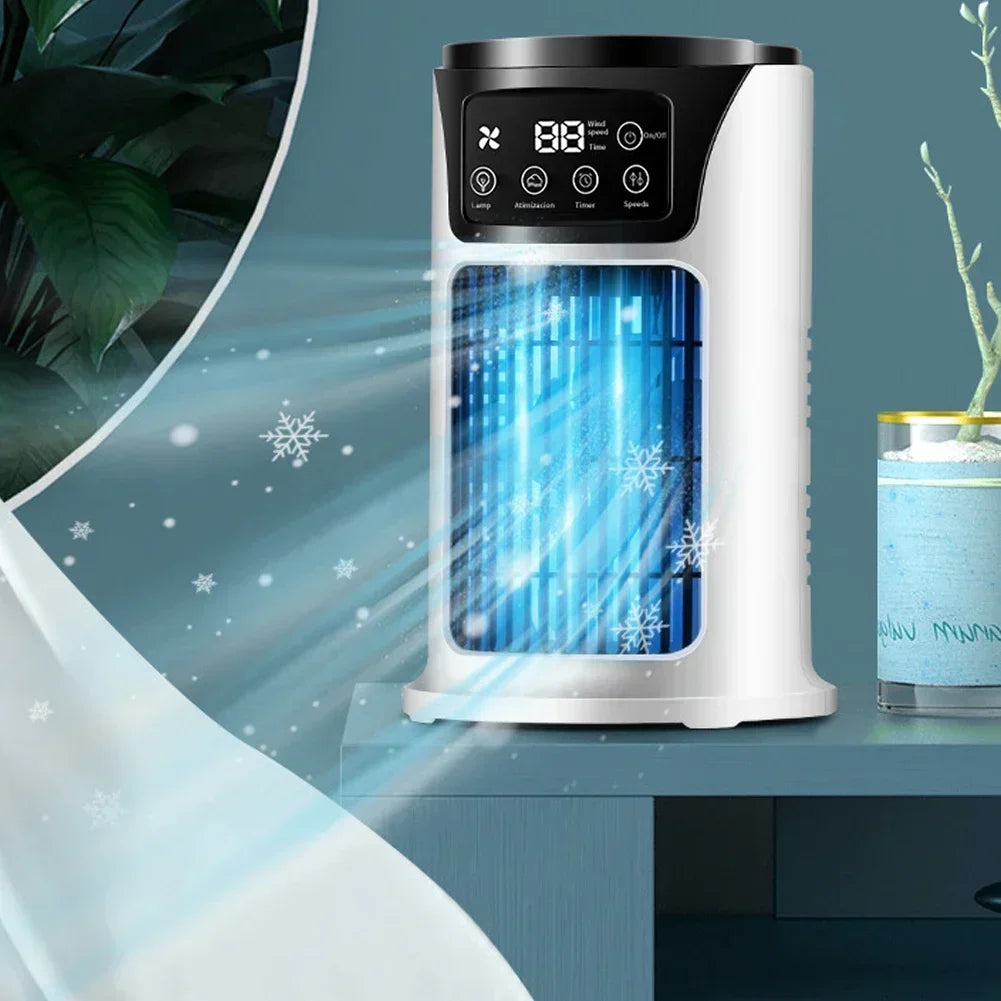 Multifunctional Evaporative Cooling Fan Portable Cold Air Conditioner Small Air Cooler Natural Air-cooled Fan for Desk