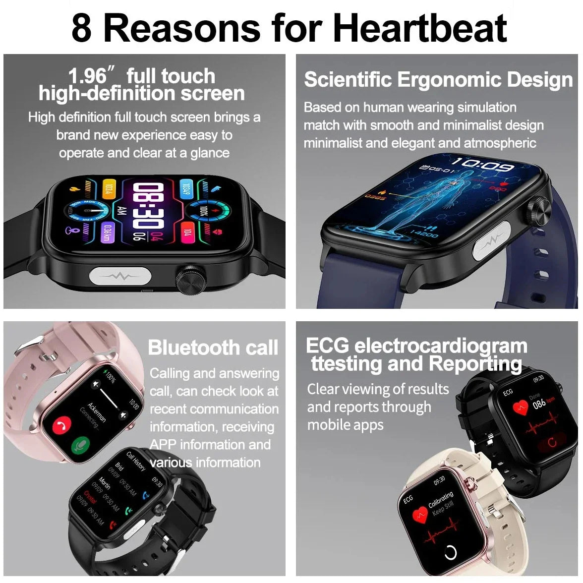 2025 New AI Diagnosis Blood Lipids Uric Acid Body composition Test Smart Watch For Men ECG+PPG Bluetooth Call Health Smartwatch Secondary image