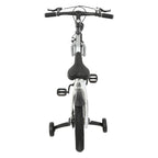 16 Inch Children's Bicycle Carbon Steel Mountain Bike with Auxiliary Wheels & LED Light for 5-8 Years Old,Height Adjustable,60Kg