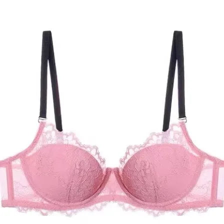 Sexy Lace Bra & Panty Set Minimizer Anti-Sag Full Coverae Adjustable Underwire Big Bust Support Thin Side Support No Spillageg