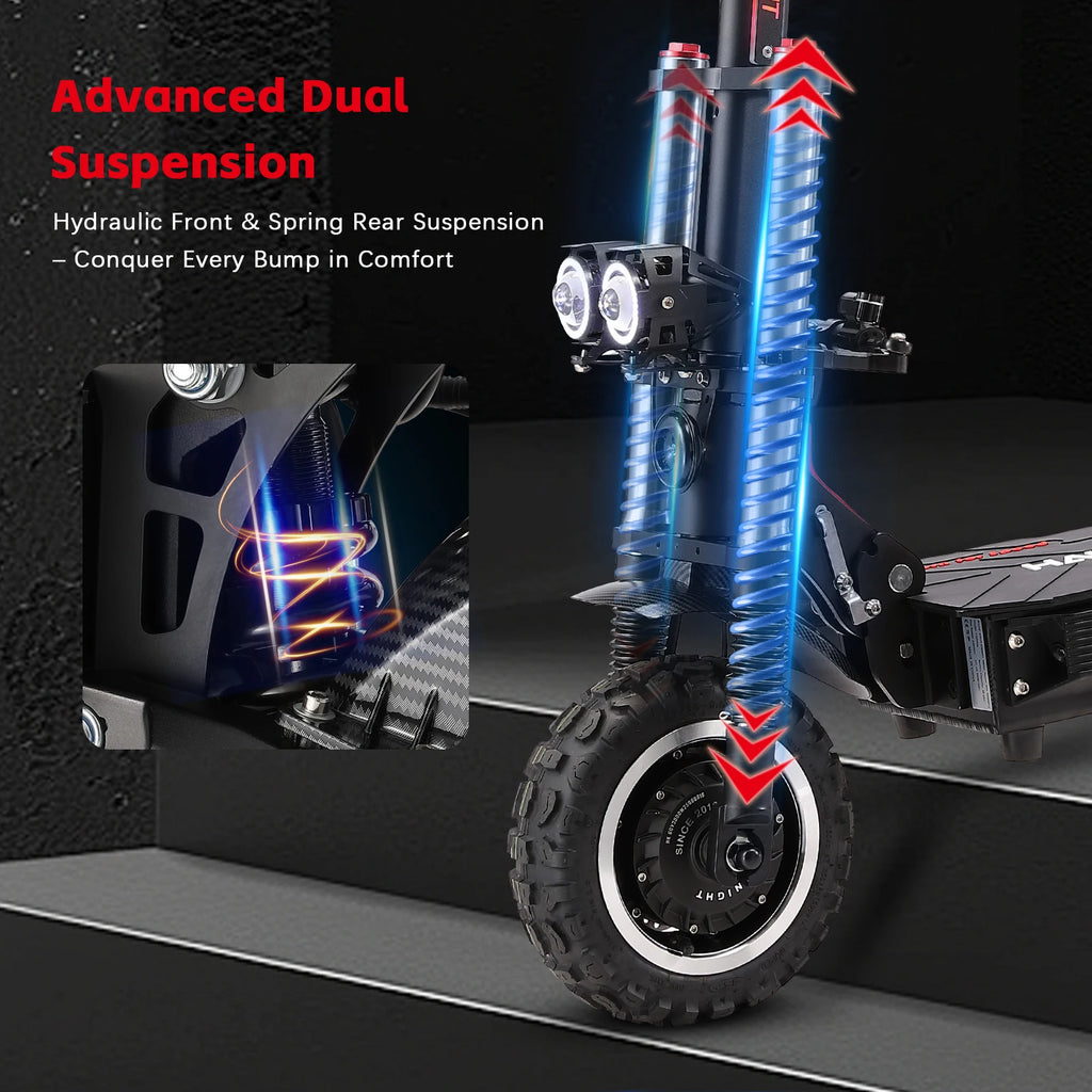 New HALO KNIGHT T107Pro Large Display Smart Escooter Adults 60V 38.4Ah Battery 3000W Dual Motor 95KM/H Powerful Electric Scooter