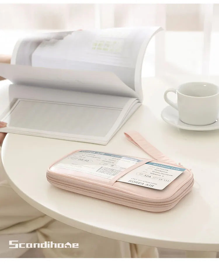 RFID Blocking Passport Holder Travel Wallet Durable Anti-Theft Card Slots Protective Case Flights Travel Organizer for Women Men
