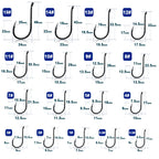 9KM Chinu Hooks 50~100Pcs Single Fishing Circle Hook Black High Carbon Steel for Saltwater Freshwater Porgy Bream Grouper