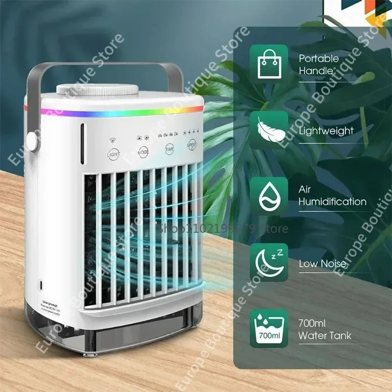 Mobile Home Cooler Fan Mini Multi-use USB Air Cooler Mist Humidifier High Speed Wind