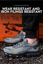 Men's Safety Shoes Protection And Elastic Safety Boots Fashionable Casual Shoes Breathable Odor Protection Men's Work Shoes