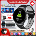 New Accurate ECG Smart Watch Blood Lipids Five Viscera Health Check Body Temperature BT Call Sports Smart Watches For Men 2026