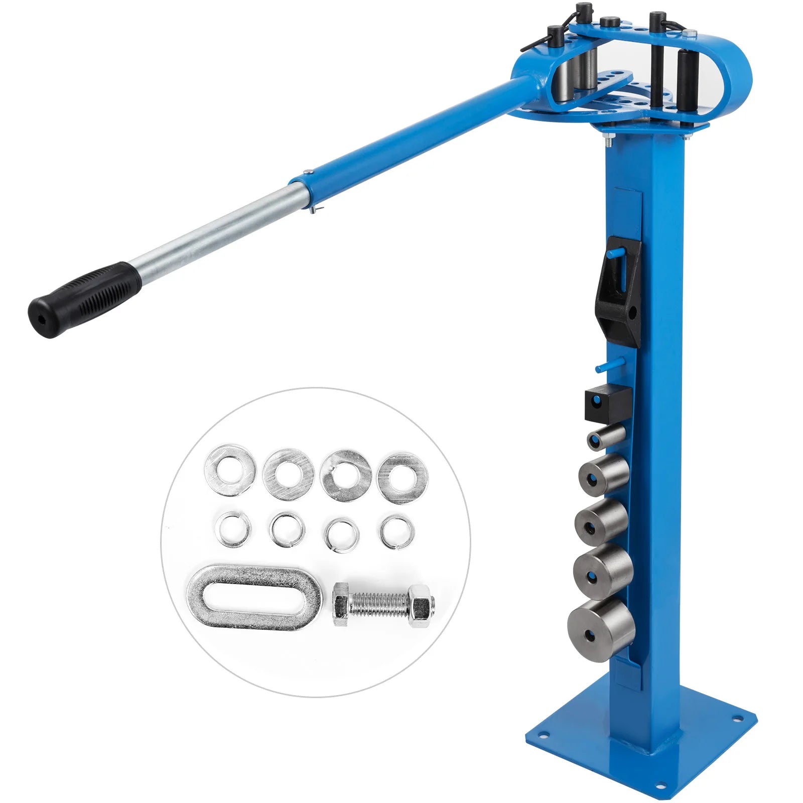 SucceBuy YP-38 Floor Mounted  Bender with 7 Dies Mutifunctional 44in Telescopic Rubber Handle Copper Steel Tube Bending Tool Main image