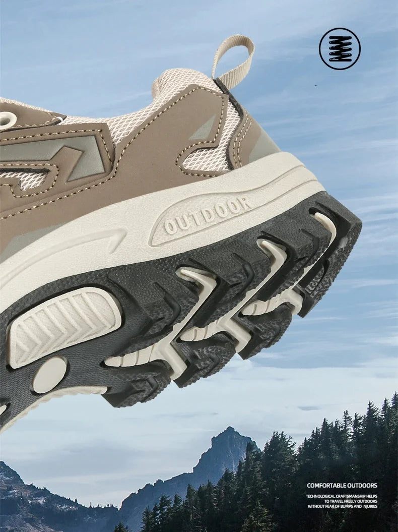 2025 Hiking Shoes Men Women Mesh Sneakers Breathable Fashion Mountain Shoes Boy Spring Autumn Summer Work Shoes Outdoor Trekking