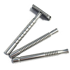 Shavcooo Glide Pro 4D Stainless Steel Safety Razor Eco-friendly Dual Half Shaving Shaver for Men Women Gift kit with Travel Box