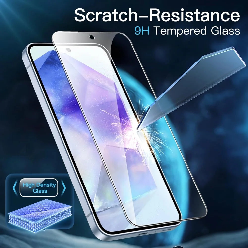 3PCS HD Tempered Glass For Samsung A17 A27 A37 A57 A16 A26 A36 A56 A55 A53 A54 A35 A25 A15 Screen Protector Samsung Galaxy S26 S25 S24 Ultra Cristal Templado S24 FE S23 S22 S21 Plus