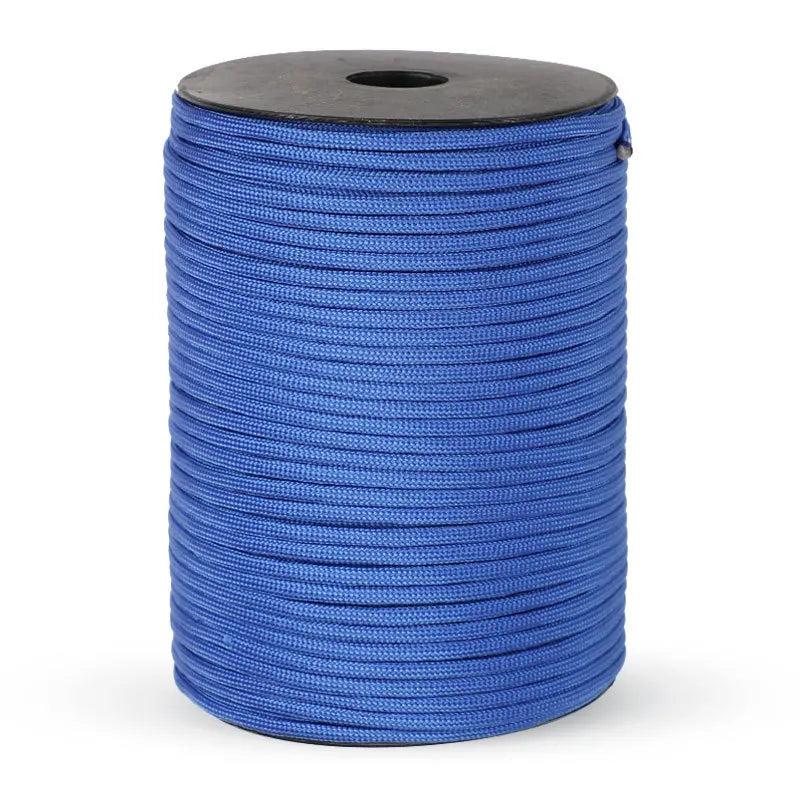 100/50M 550 Military Standard 9-Core Paracord Rope 4mm Outdoor Parachute Cord Survival Umbrella Tent Lanyard Strap Clothesline