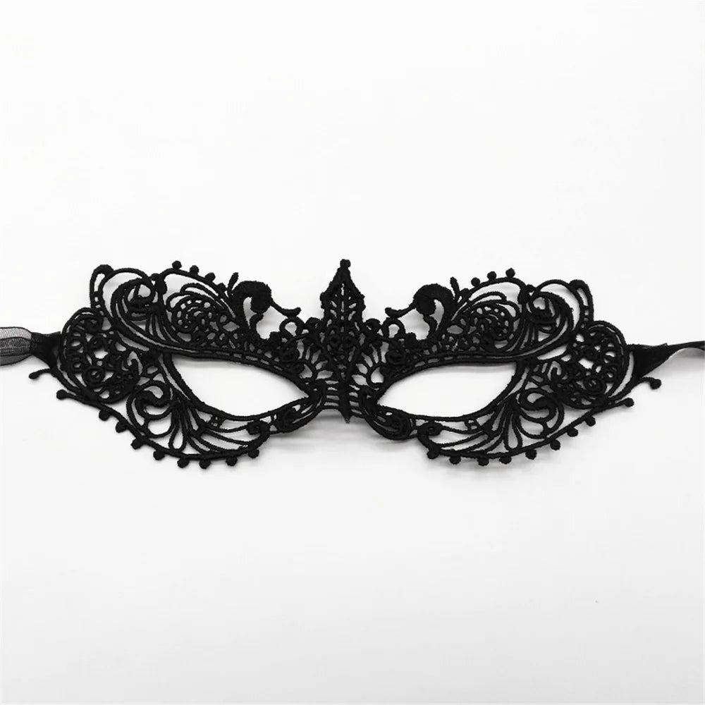 New Women Hollow Lace Face Mask Masquerade Sexy Cosplay Prom Party Props Costume Mask Nightclub Halloween Black Eye Mask
