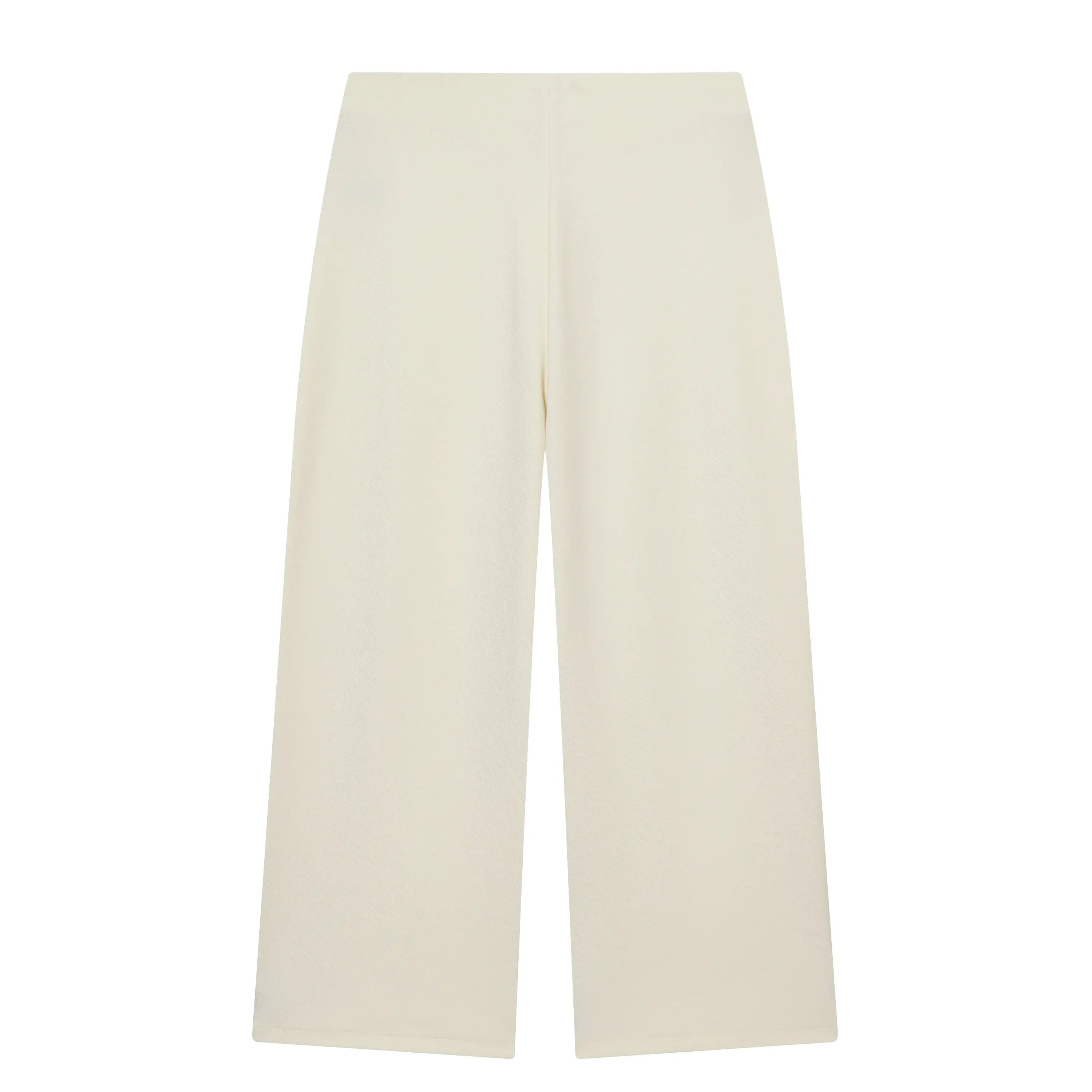 HH Women Elegant Beige Matching Set O Neck T-Shirt Solid Puff Sleeve Top Casual Lady Wide Leg Trousers High Street Chic Outfit