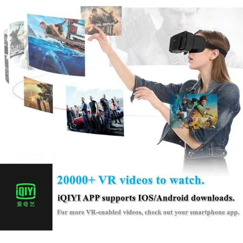 Shinecon Viar Virtual Reality VR Glasses Headset 3D Device Helmet Goggles Lenses For Smartphone Smart Phone Game Cell Mobile Set