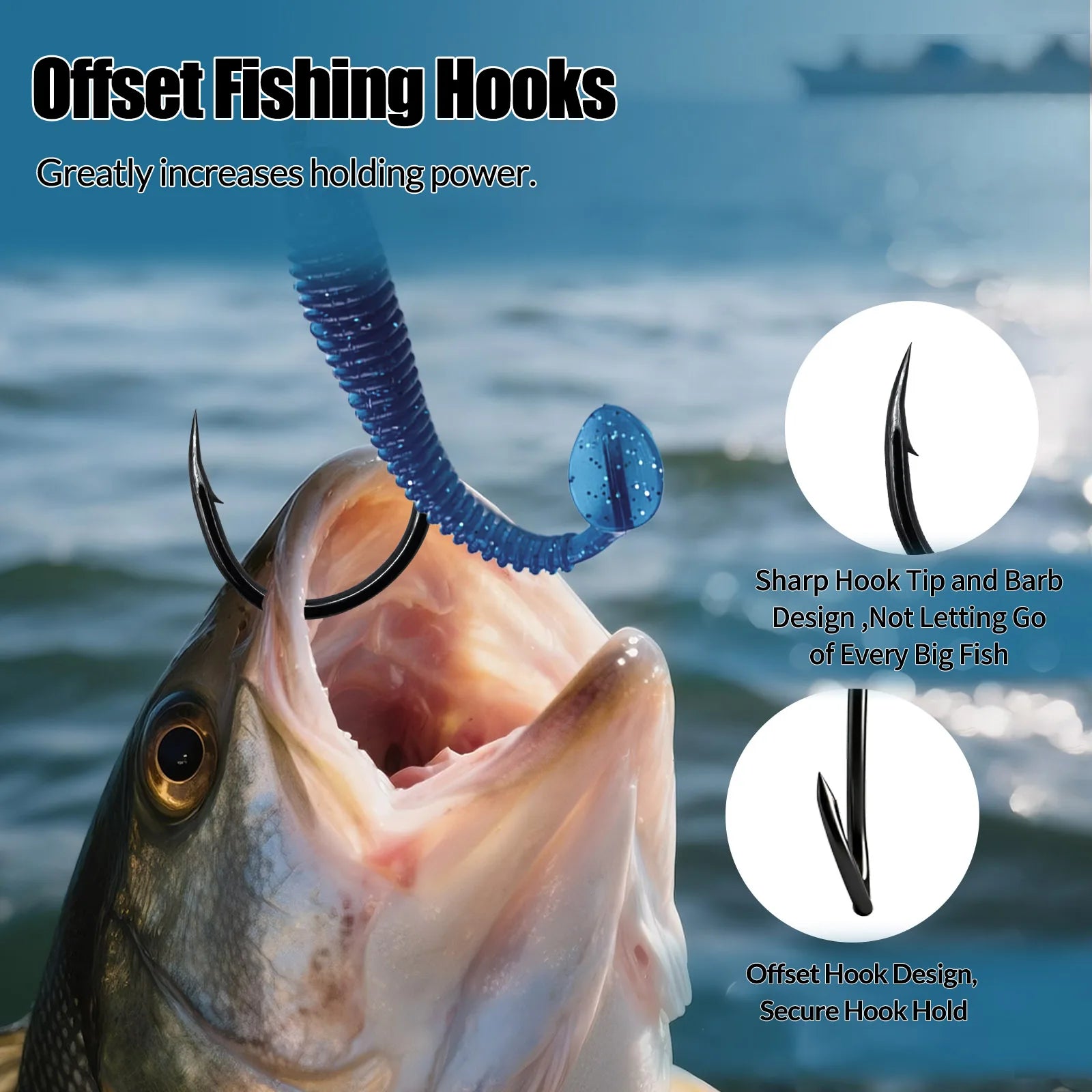 9KM Chinu Hooks 50~100Pcs Single Fishing Circle Hook Black High Carbon Steel for Saltwater Freshwater Porgy Bream Grouper