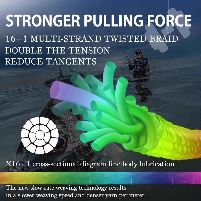 NEW ygk g-soul pe line X16 strands fishing line braided 300/500M For fishing equipment carp Multifilament Strong Weaves Wired PE
