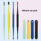 Double-headed spiral silicone ear cleaning swabs set - washable and reusable for ear wax removal and ear cleaning tools